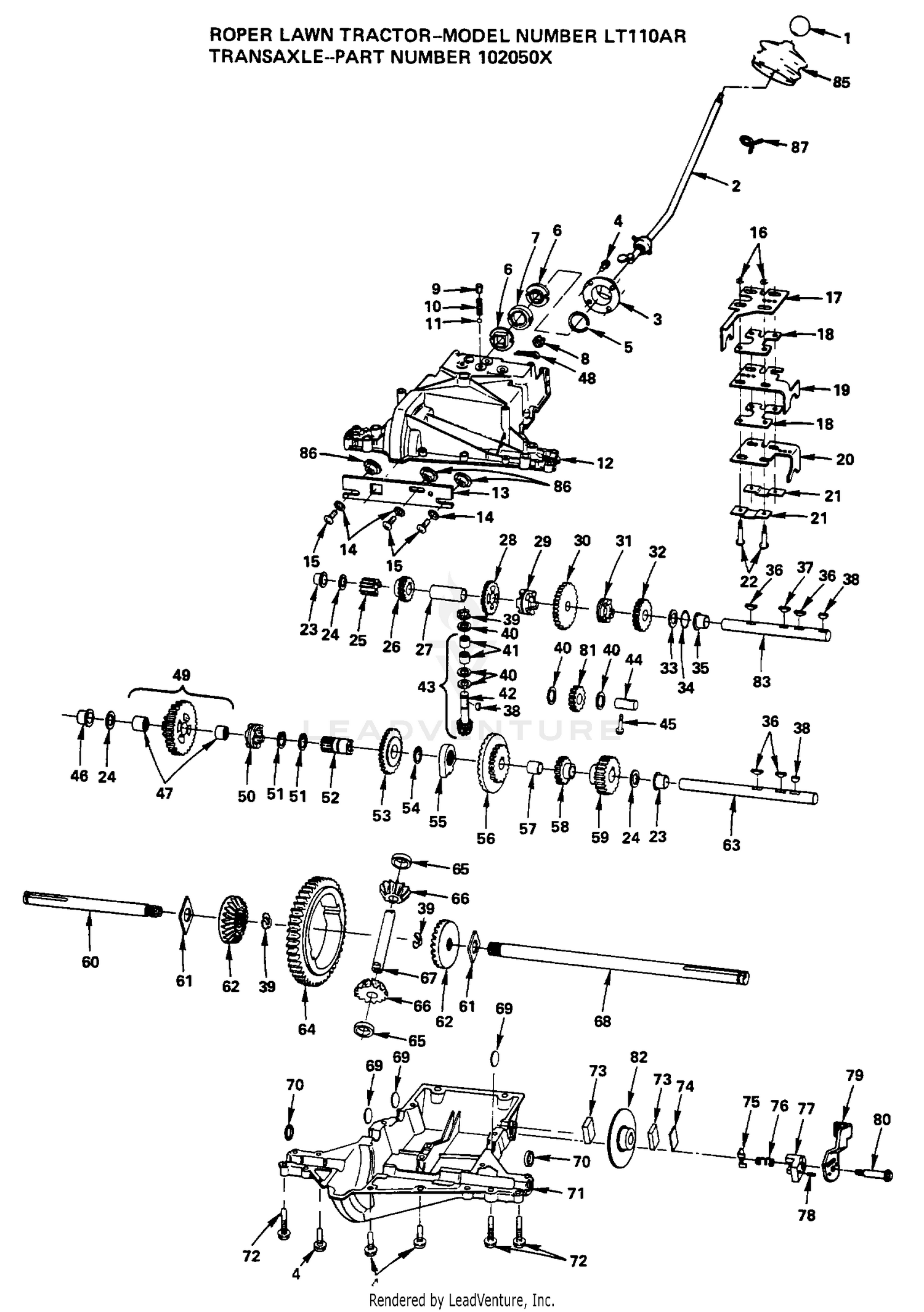 TRANSAXLE P/N BREAKOUT