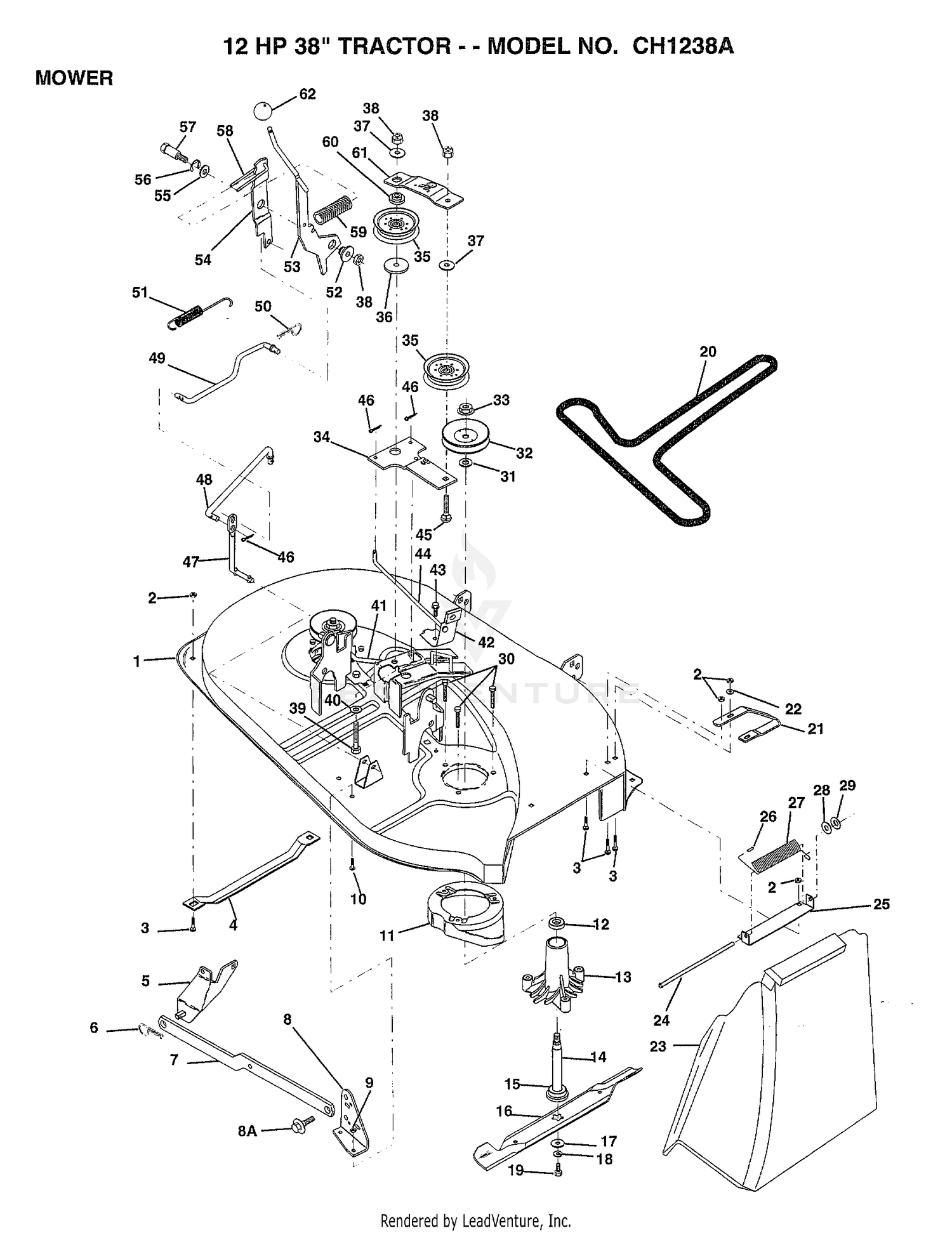 12HP 38" TRACTOR/MOWER