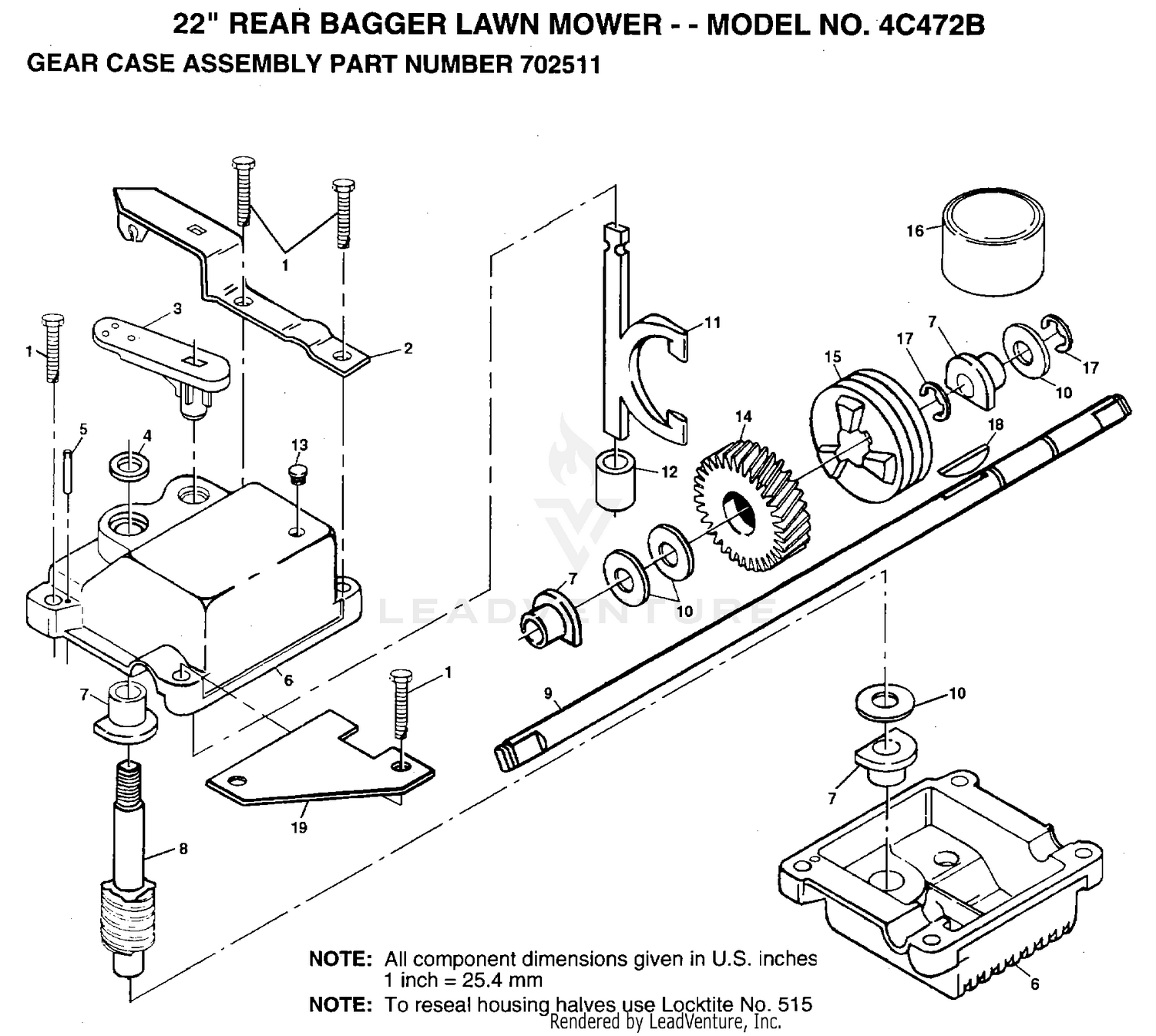 22" REAR BAGGER MOWER