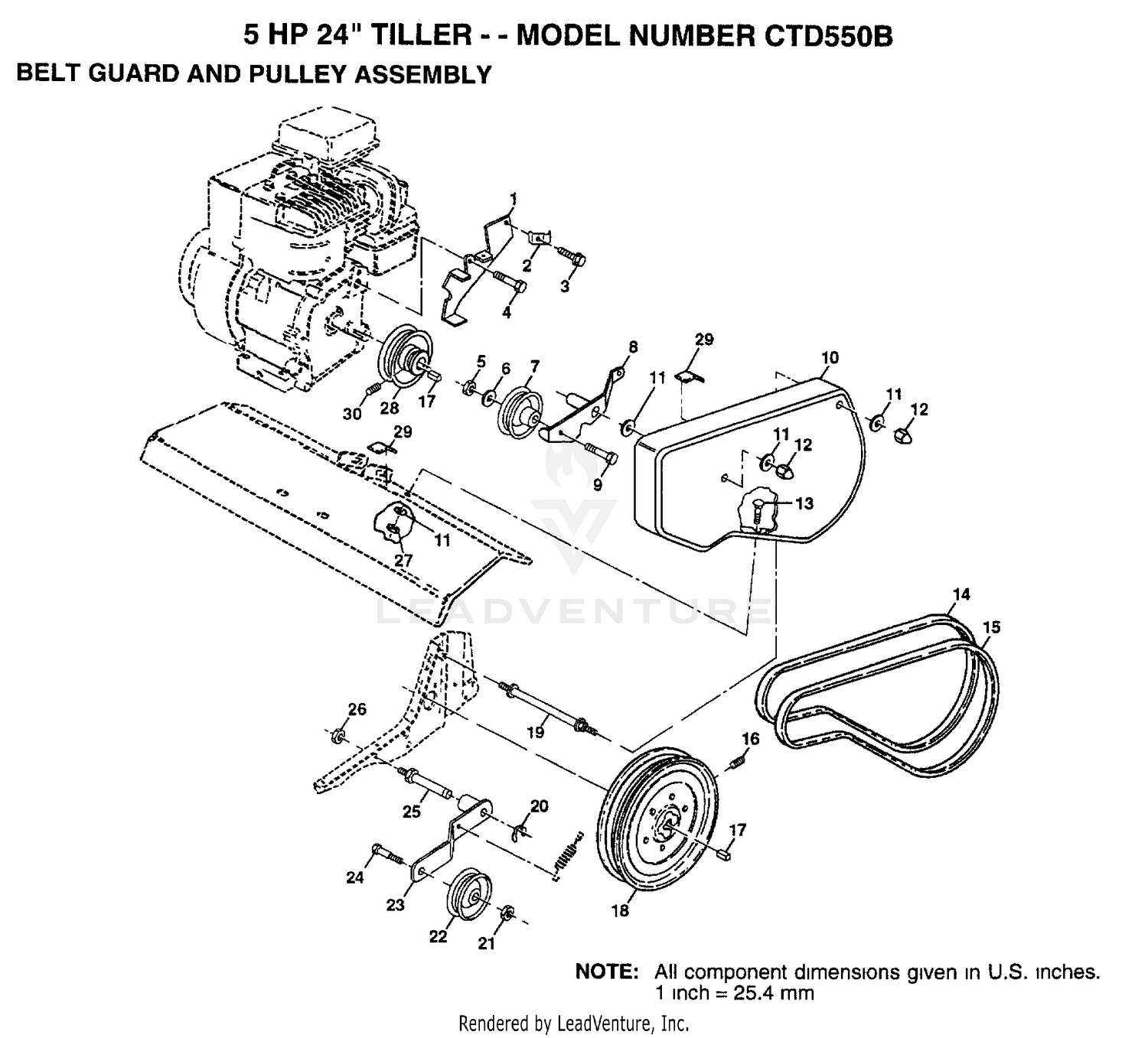 BELT GUARD AND PULLEY