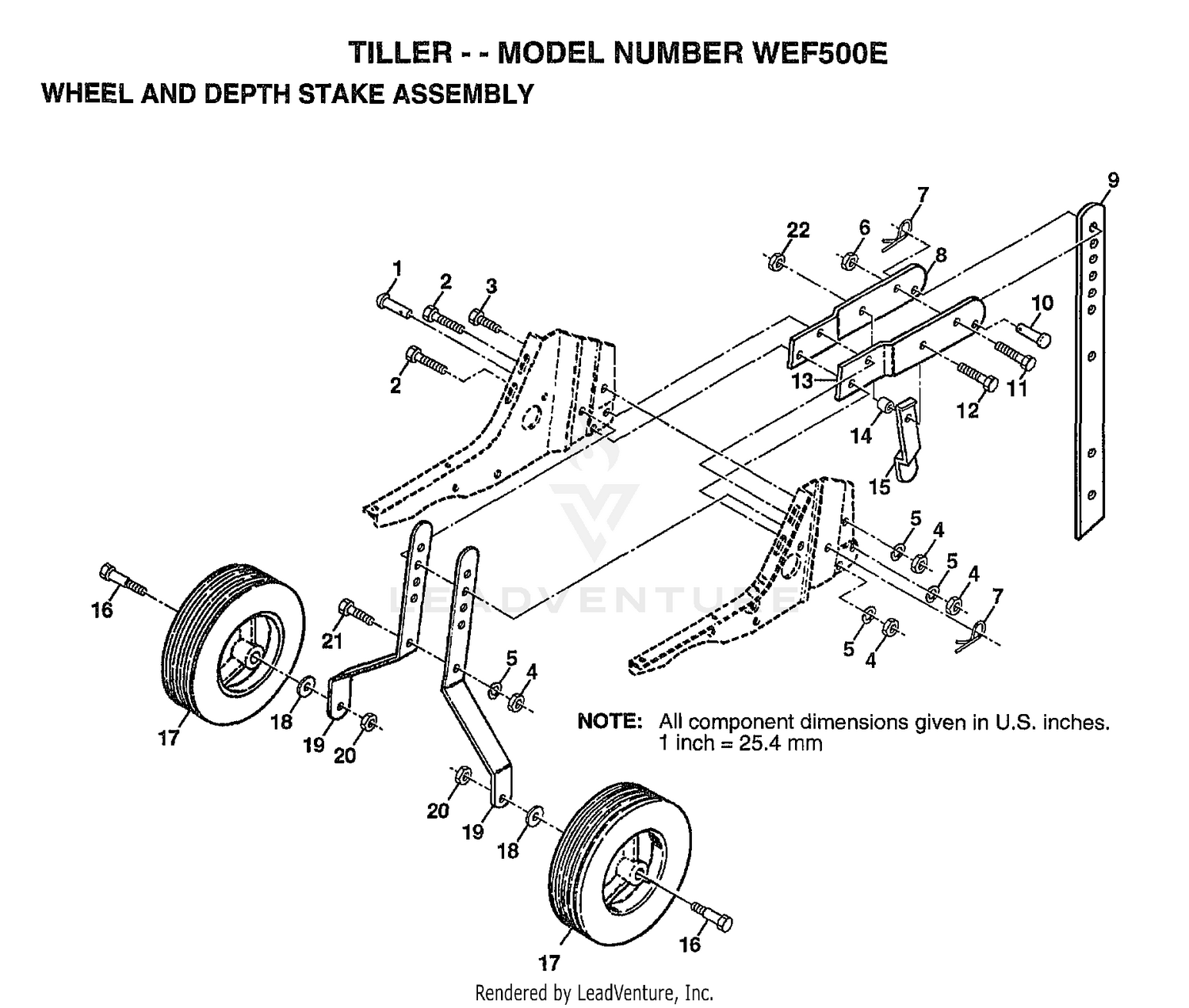 WHEEL AND DEPTH STAKE