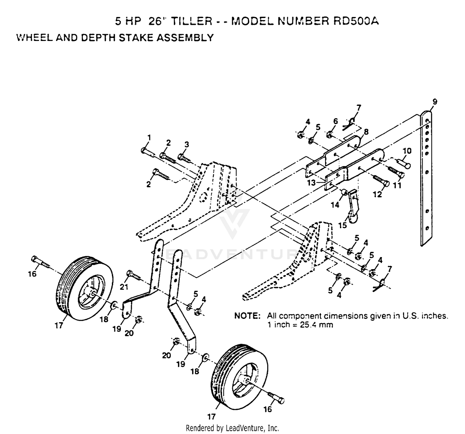 WHEEL, DEPTH STAKE ASSY