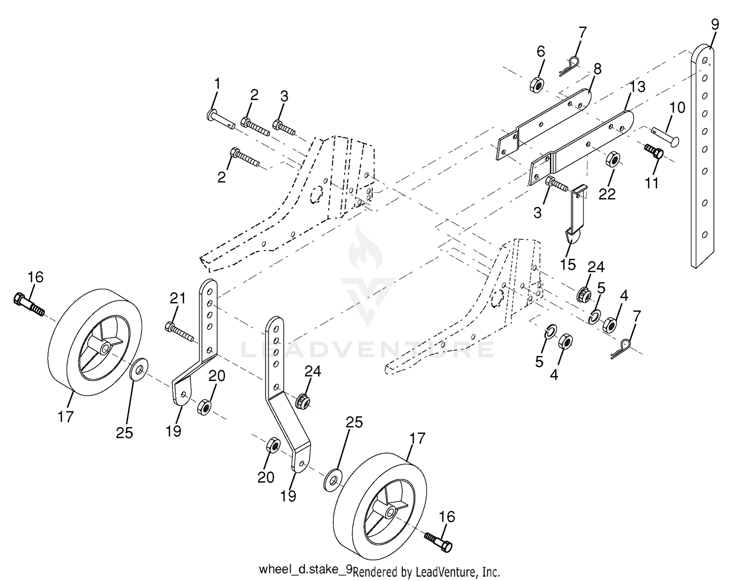 Wheel And Depth Stake Assembly