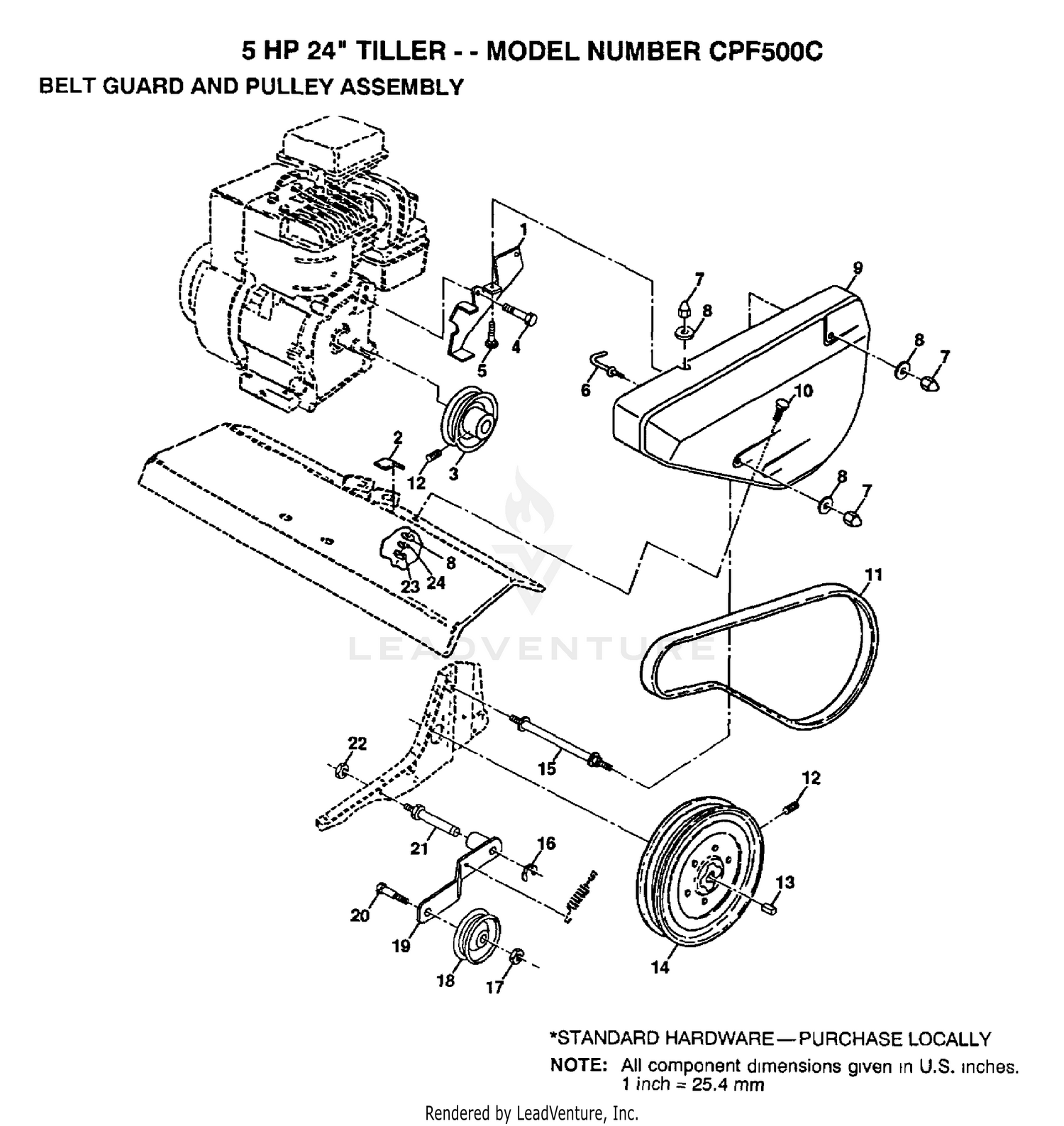 BELT GUARD, PULLEY ASSY