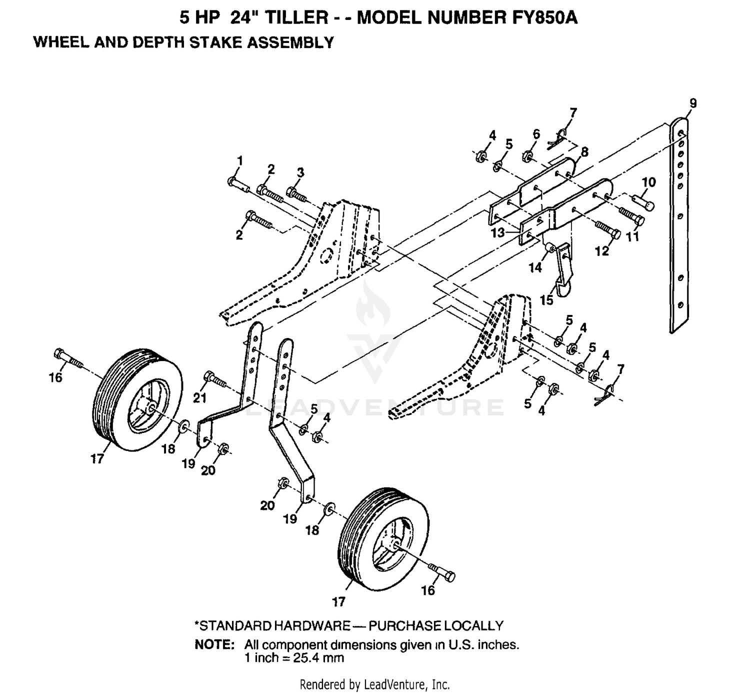 WHEEL, DEPTH STAKE ASSY