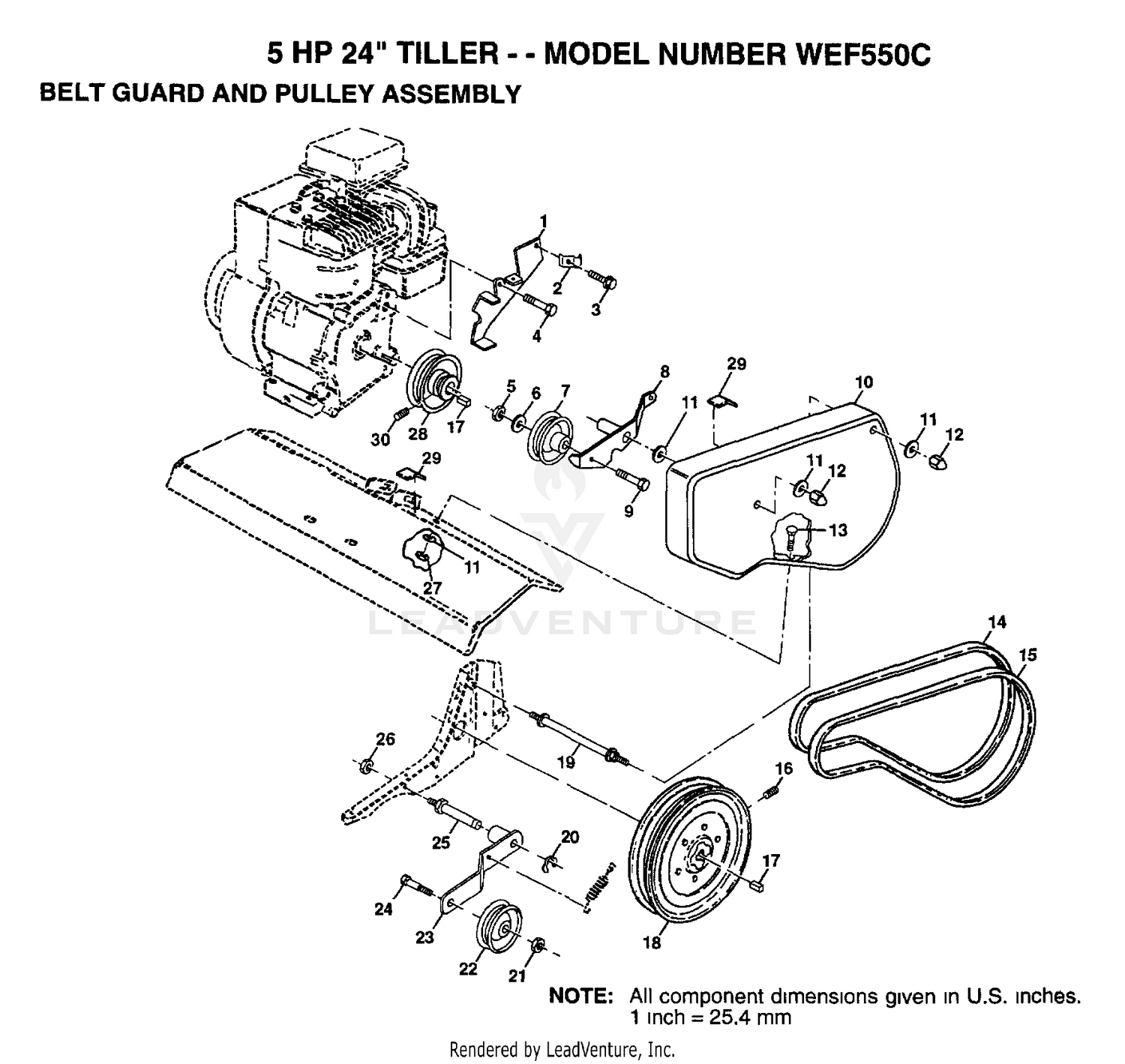 BELT GUARD AND PULLEY