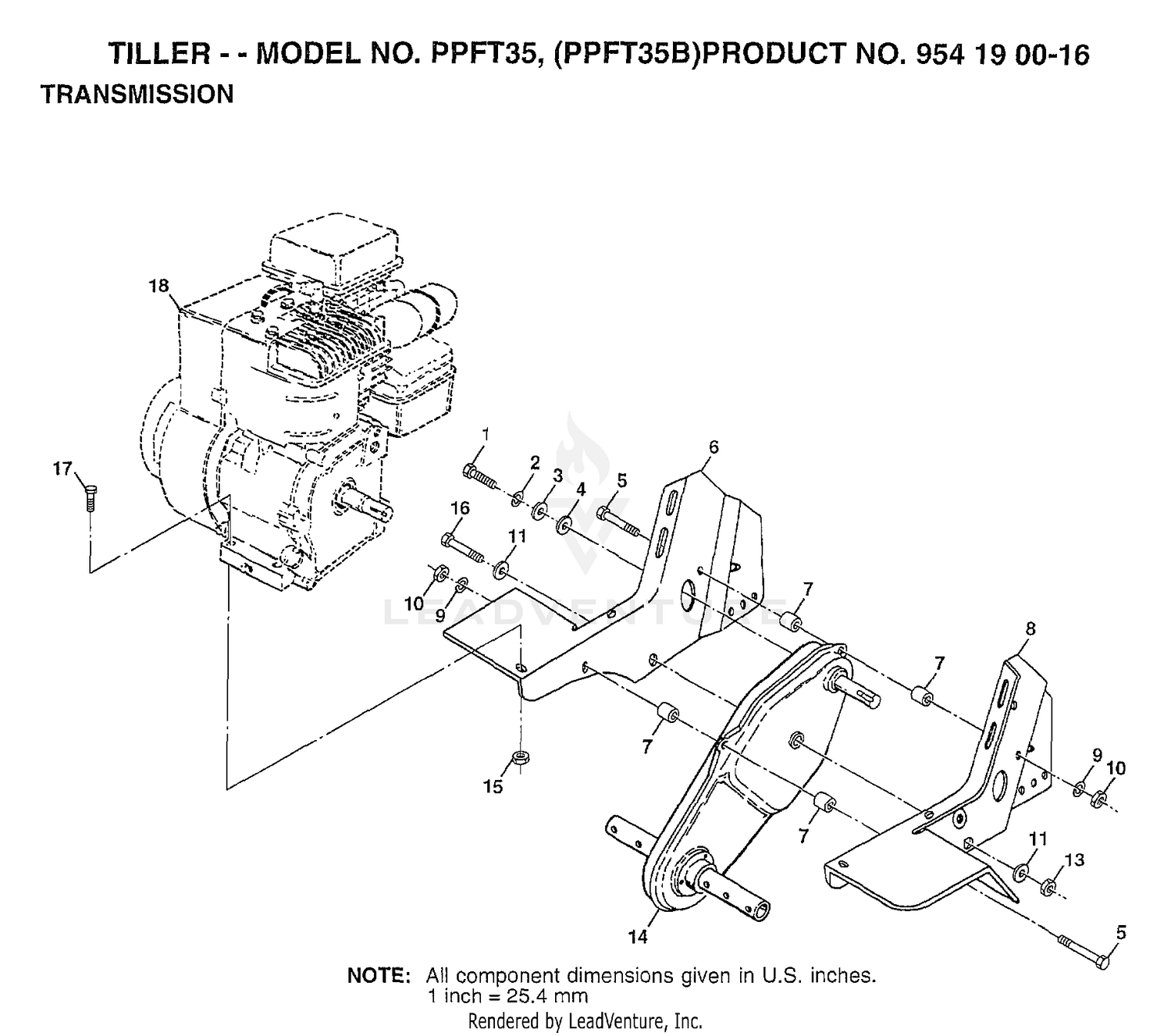TILLER TRANSMISSION