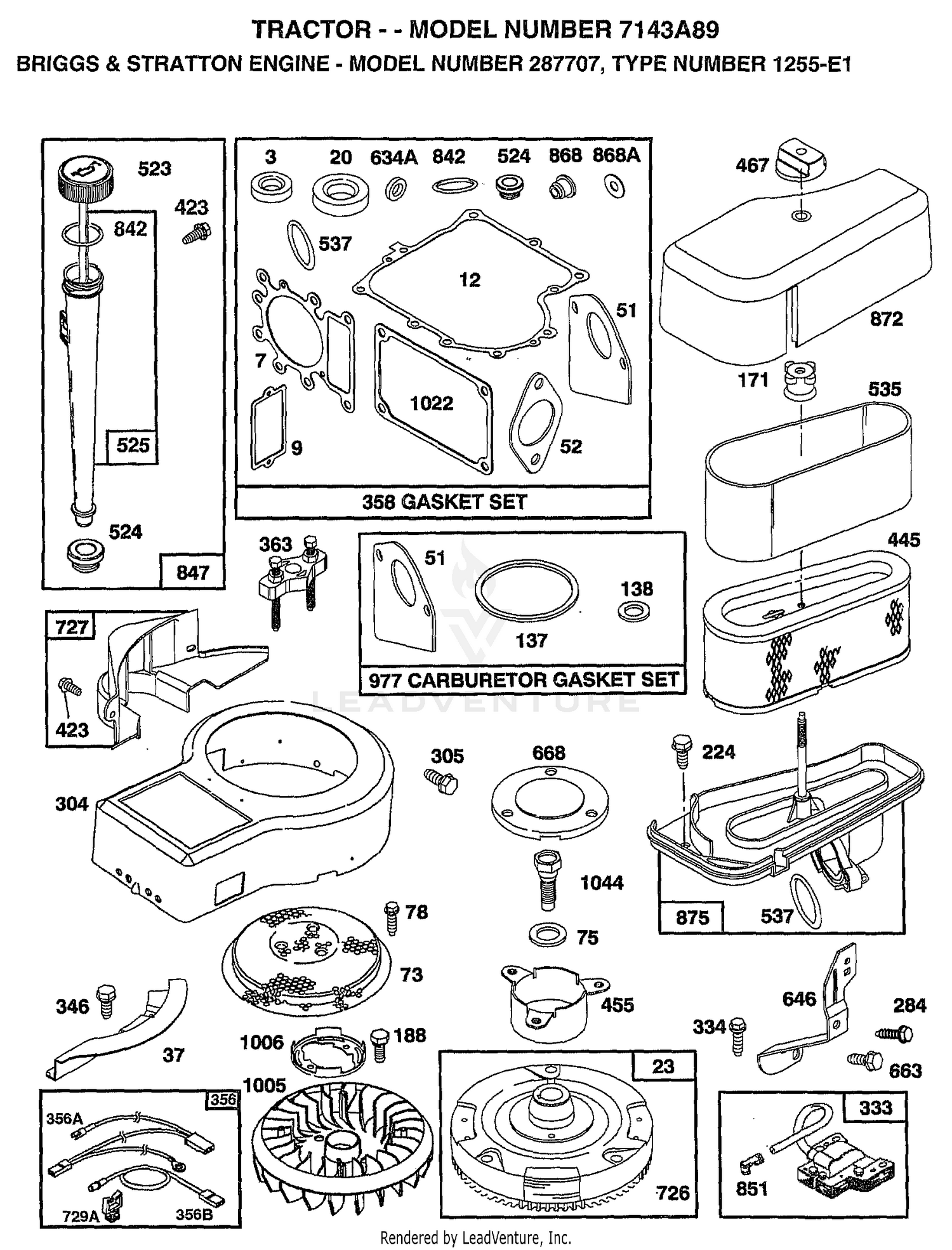 ENGINE BRIGGS AND STRATTON