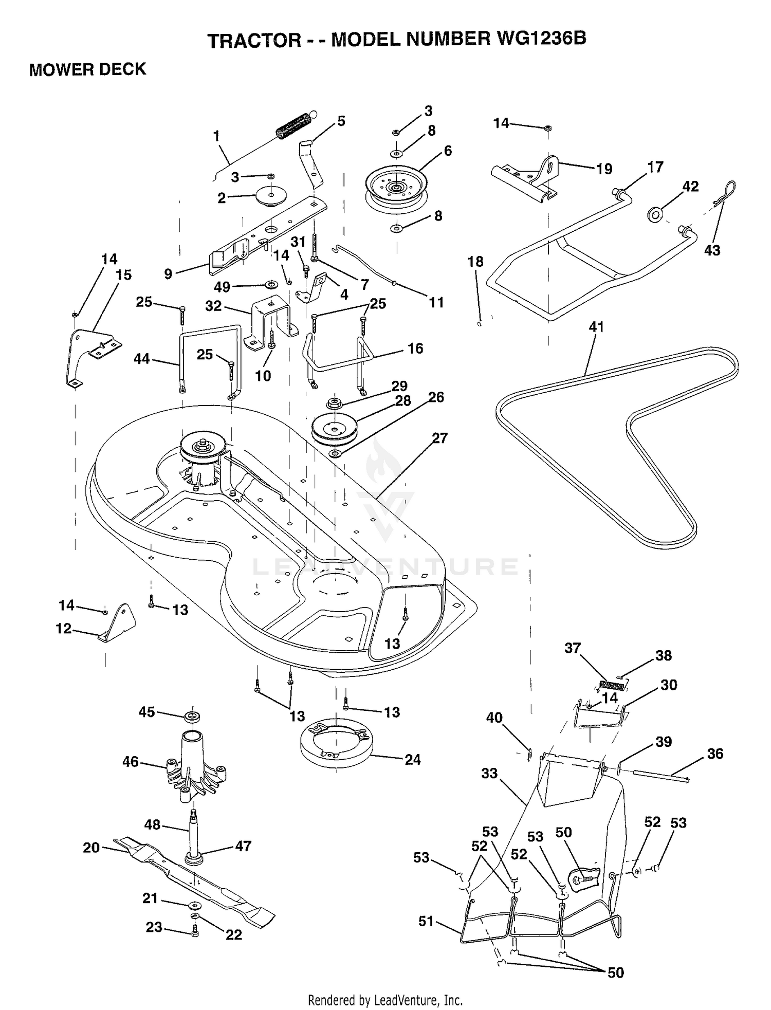 TRACTOR-MOWER DECK