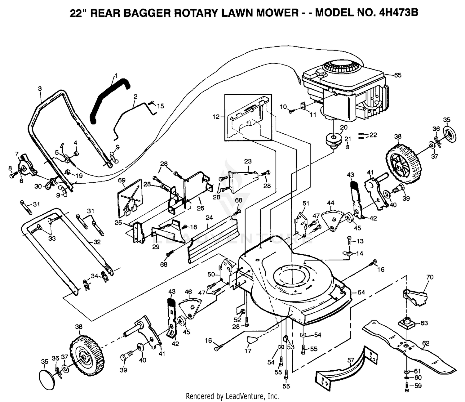 22" REAR BAGGER MOWER