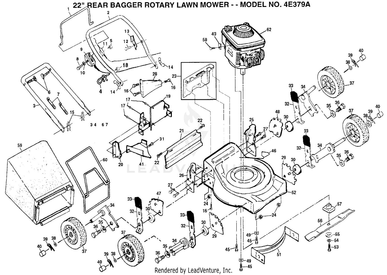 22" REAR BAGGER MOWER