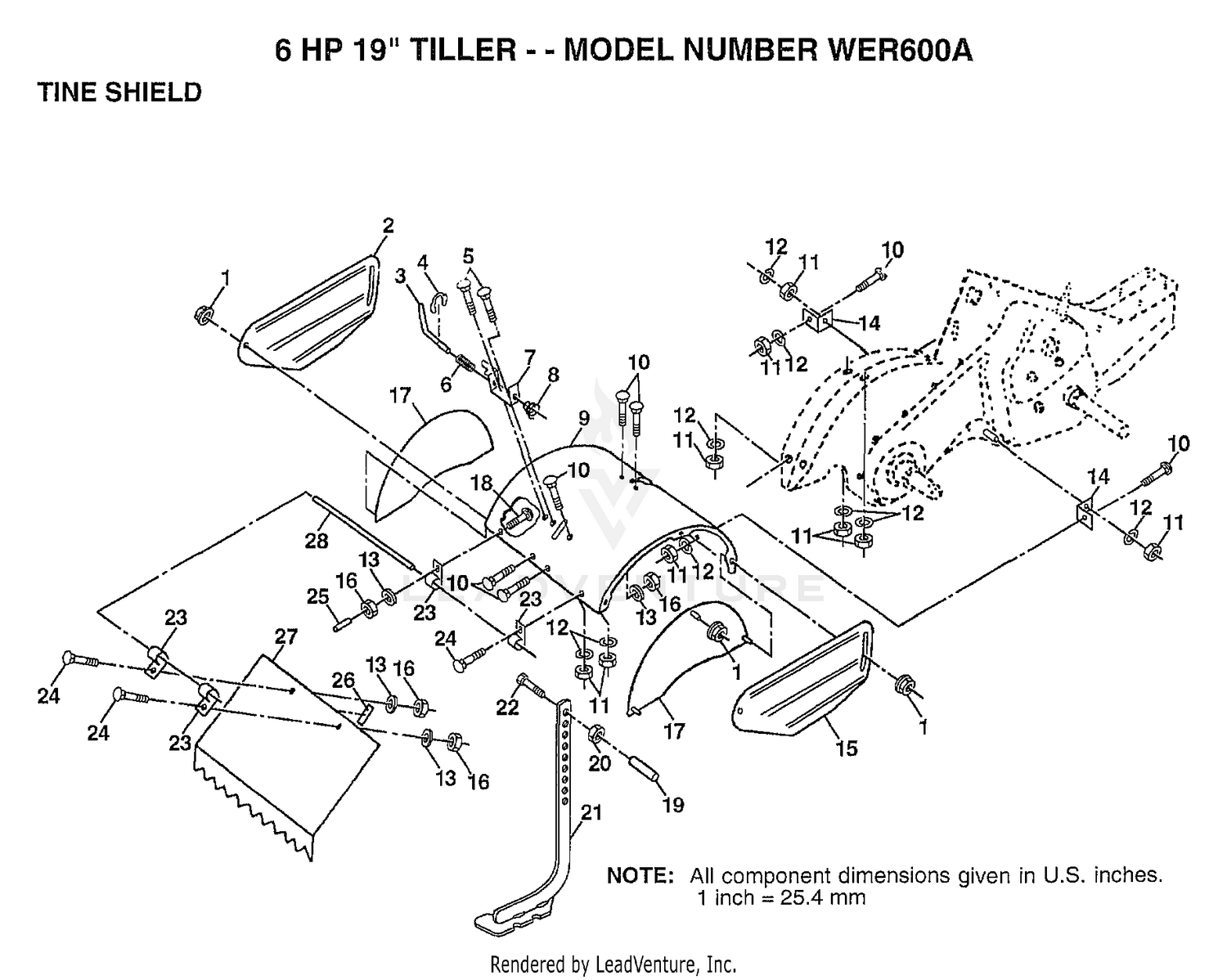 TINE SHIELD/6 HP 19"