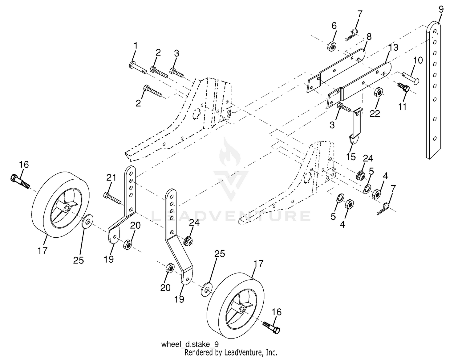Wheel And Depth Stake Assembly