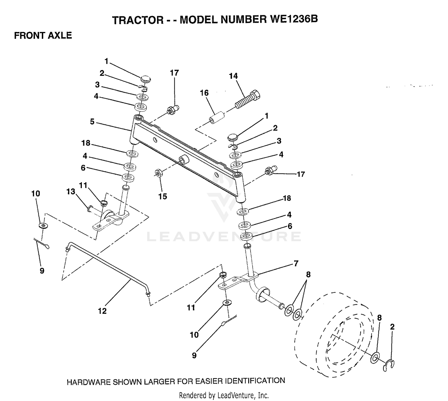 TRACTOR-FRONT AXLE