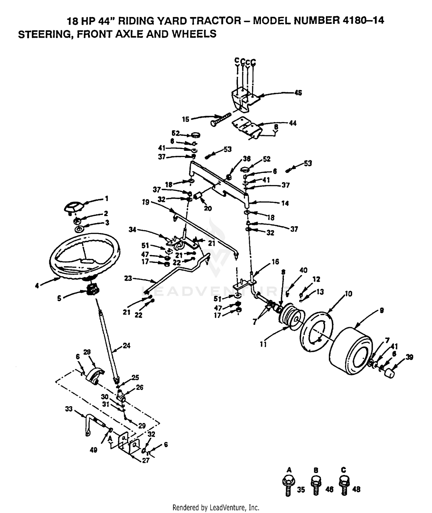 STEERING/FRONT AXLE AND WHEELS