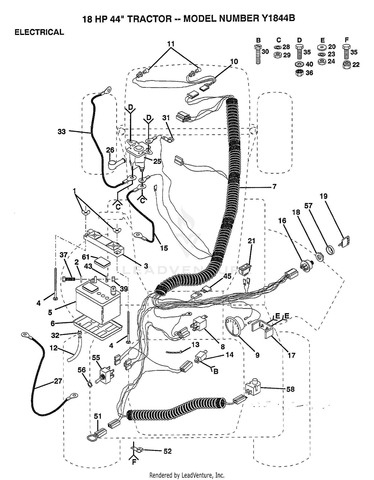 18HP 44" TRACTOR ELECTRICAL