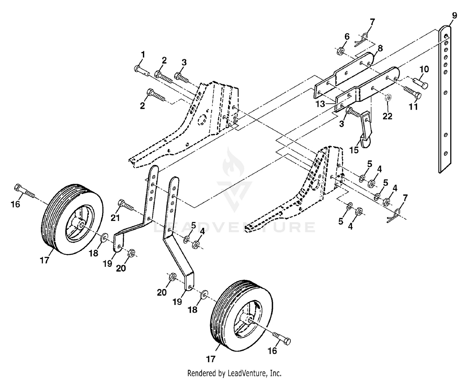 Wheel And Depth Stake Assembly