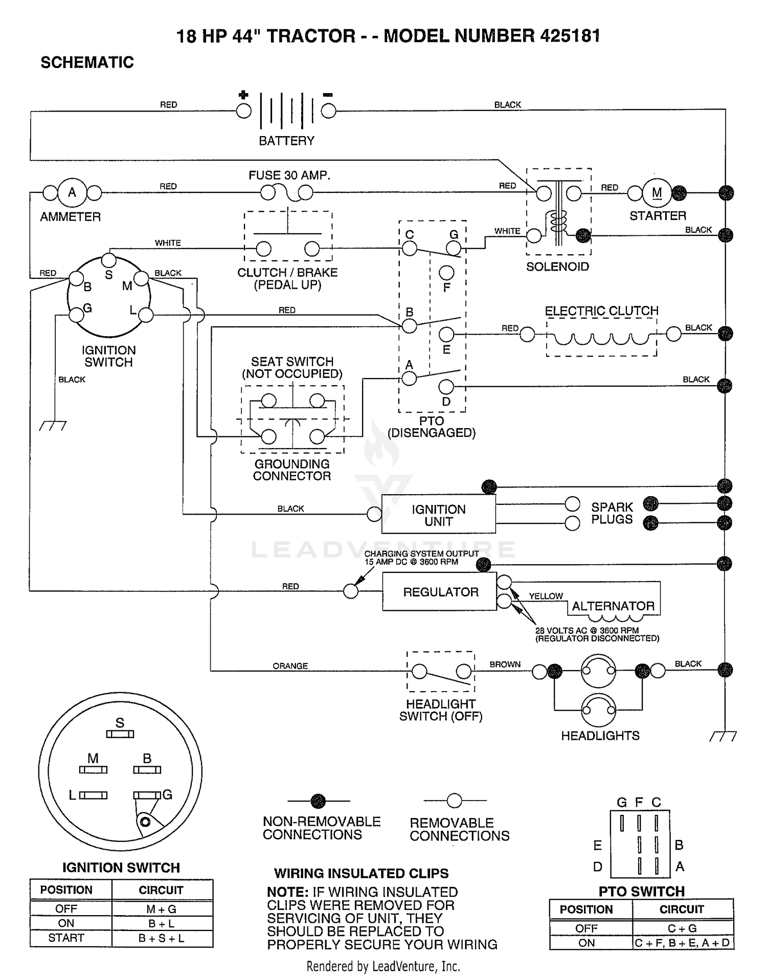 SCHEMATIC/18 HP 44"
