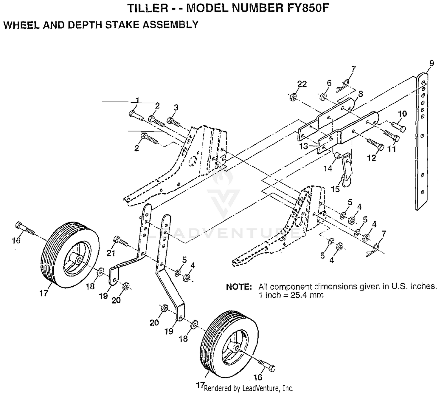 WHEEL AND DEPTH STAKE