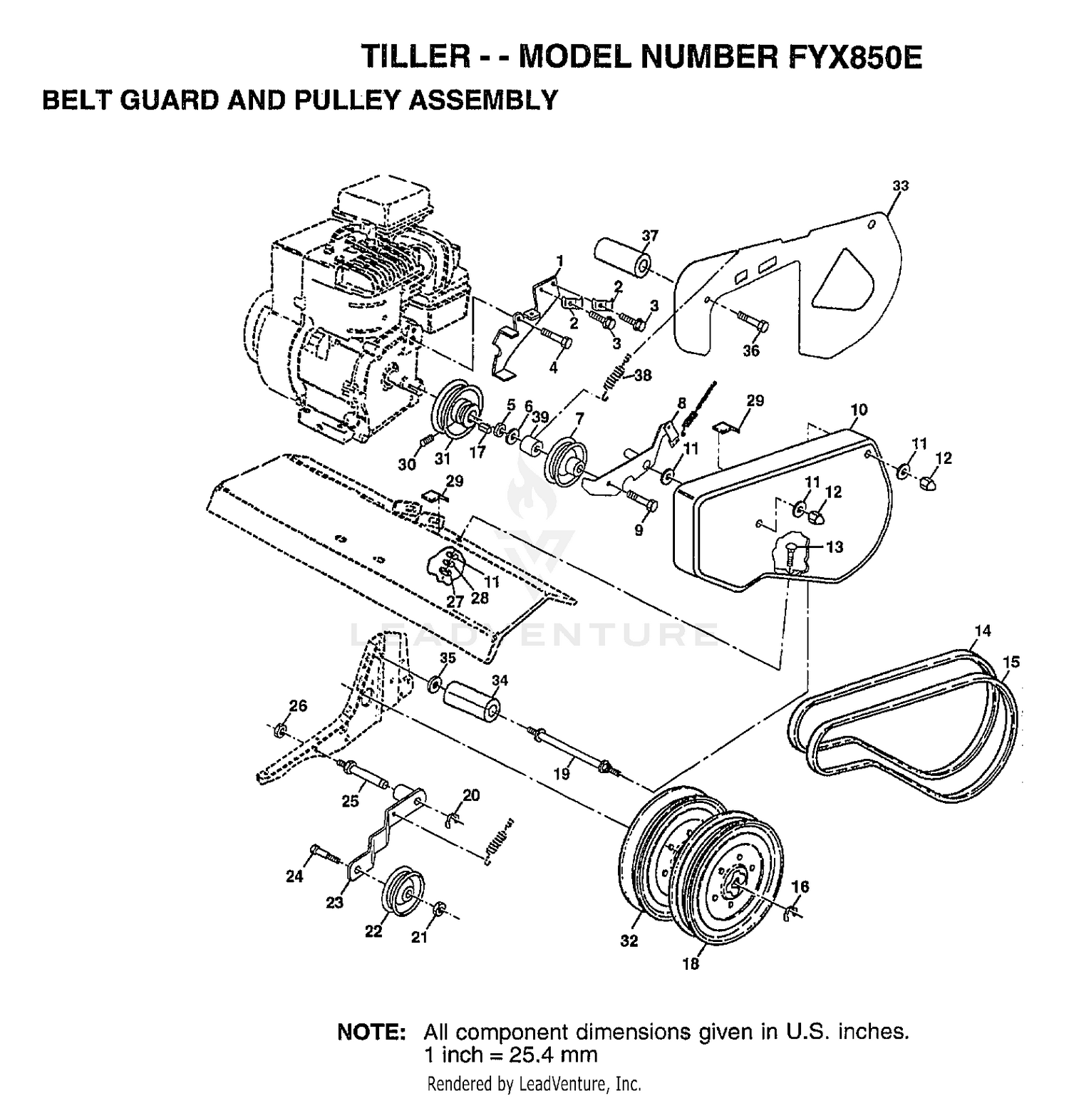 BELT GUARD AND PULLEY ASSEMBLY