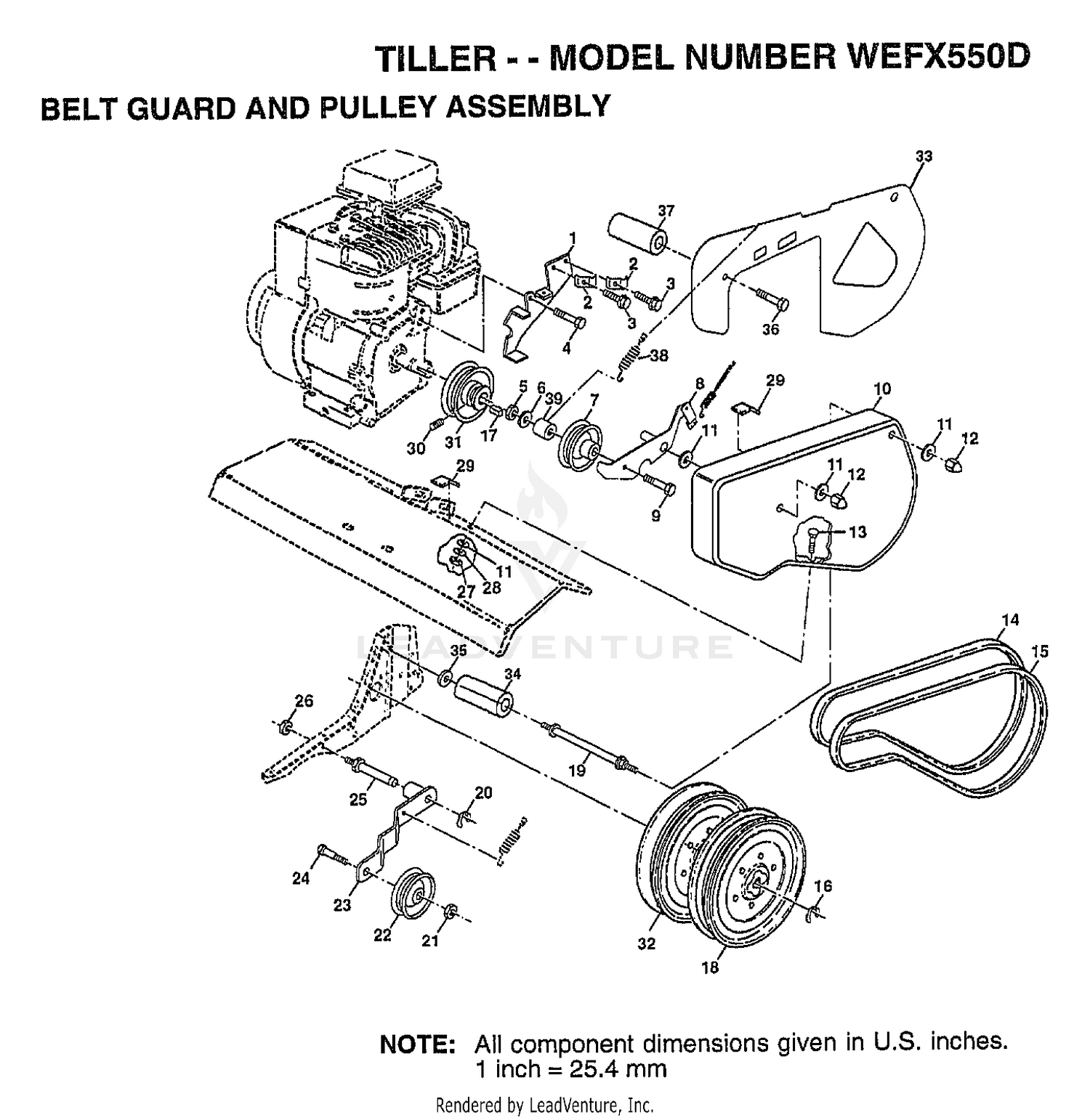 BELT GUARD AND PULLEY ASSEMBLY