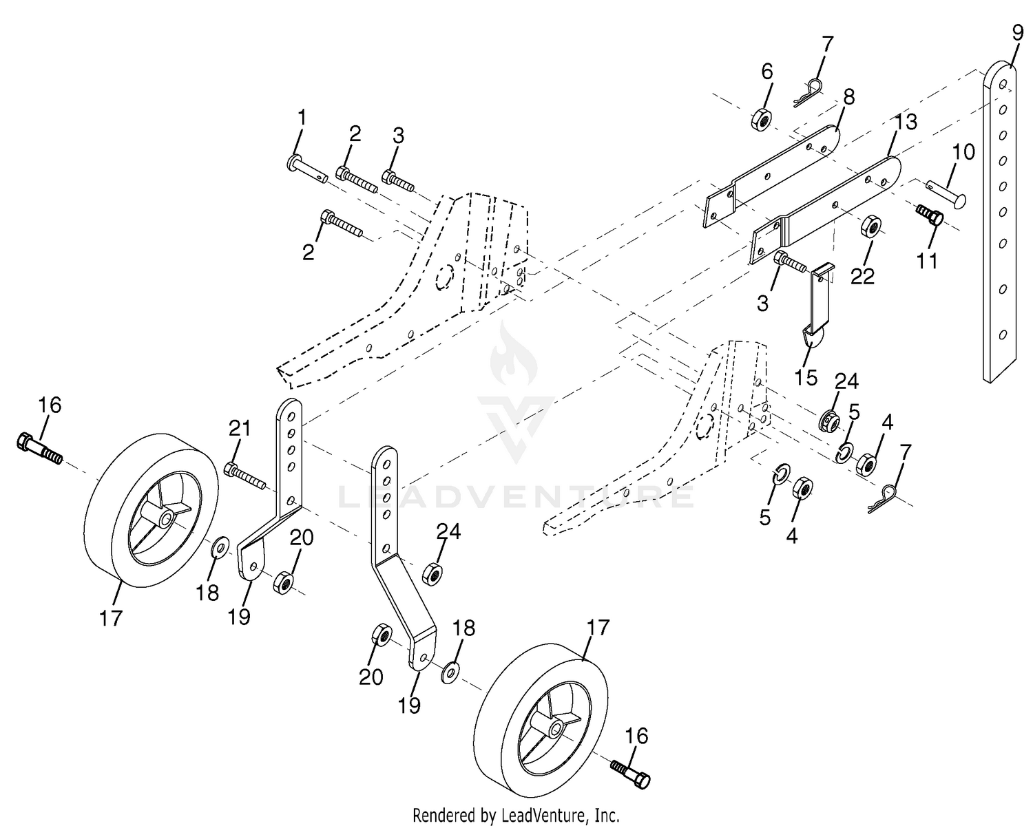 Wheel And Depth Stake Assembly