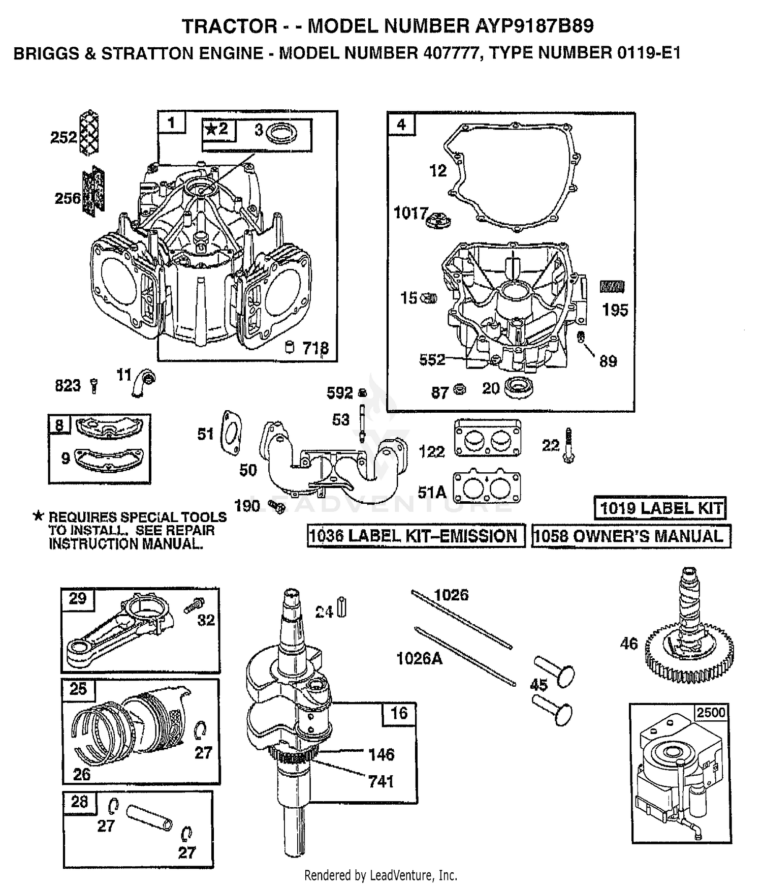 ENGINE BRIGGS AND STRATTON