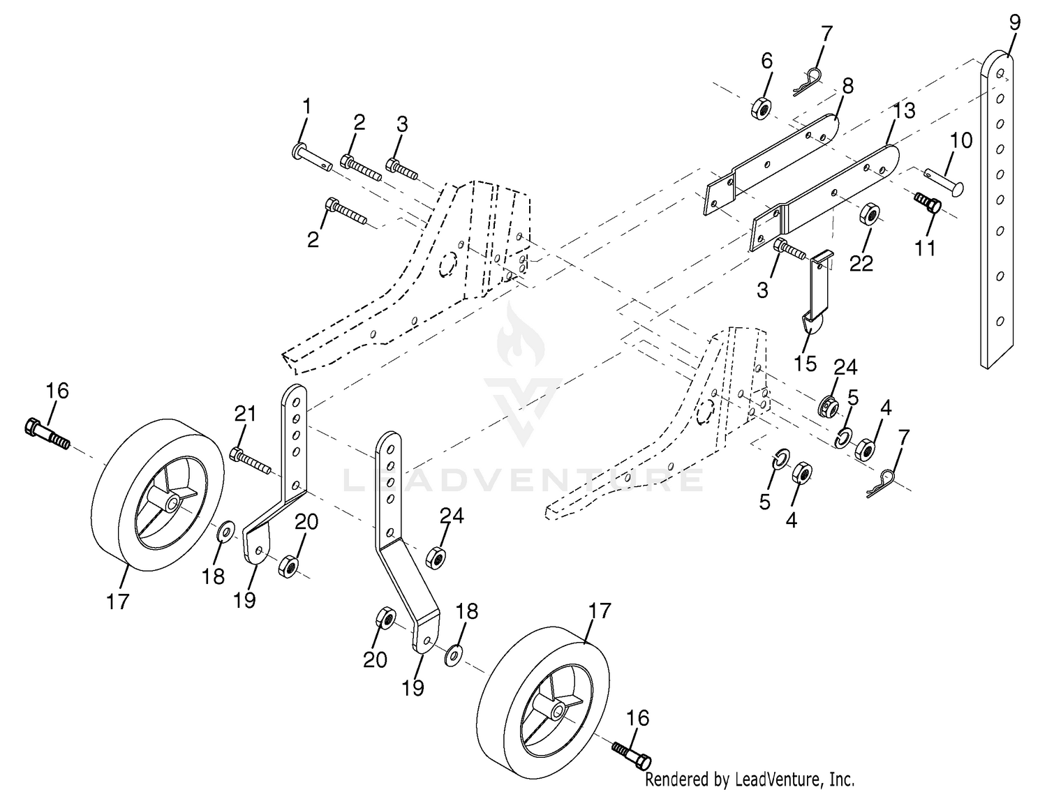 Wheel and Depth Stake Assembly