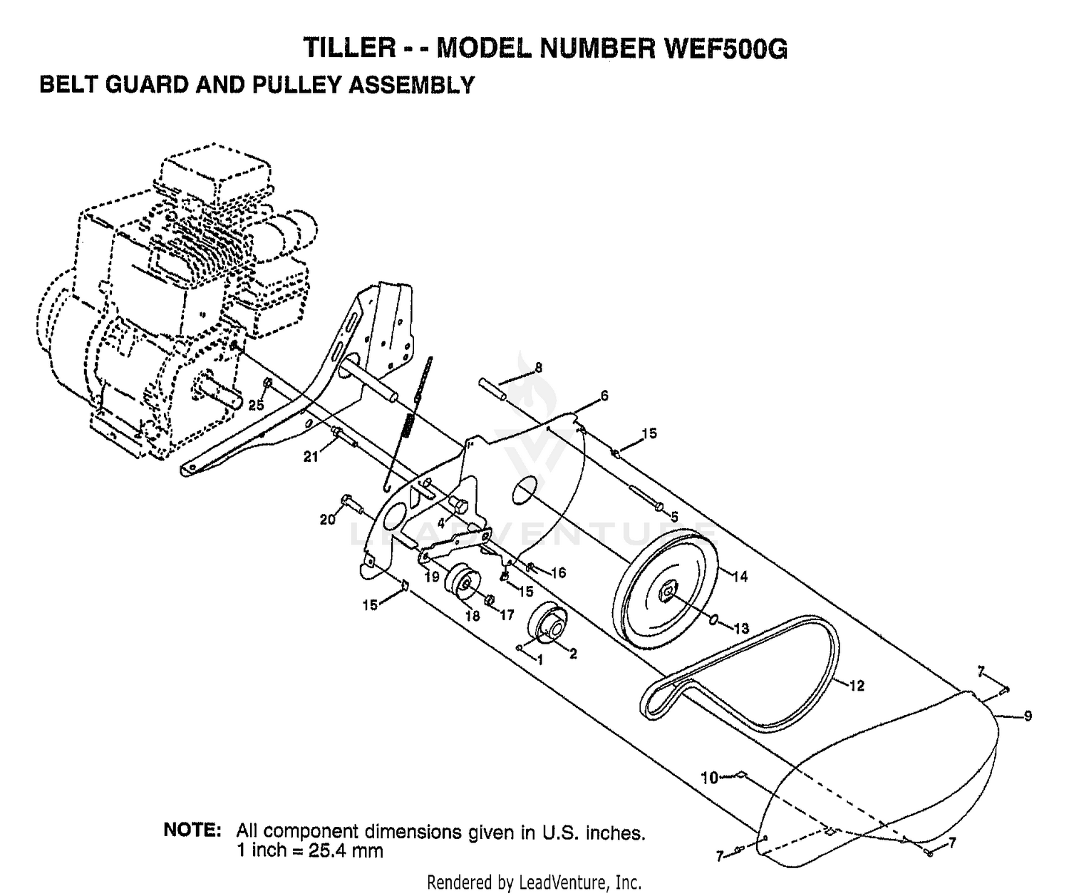 BELT GUARD AND PULLEY ASSEMBLY