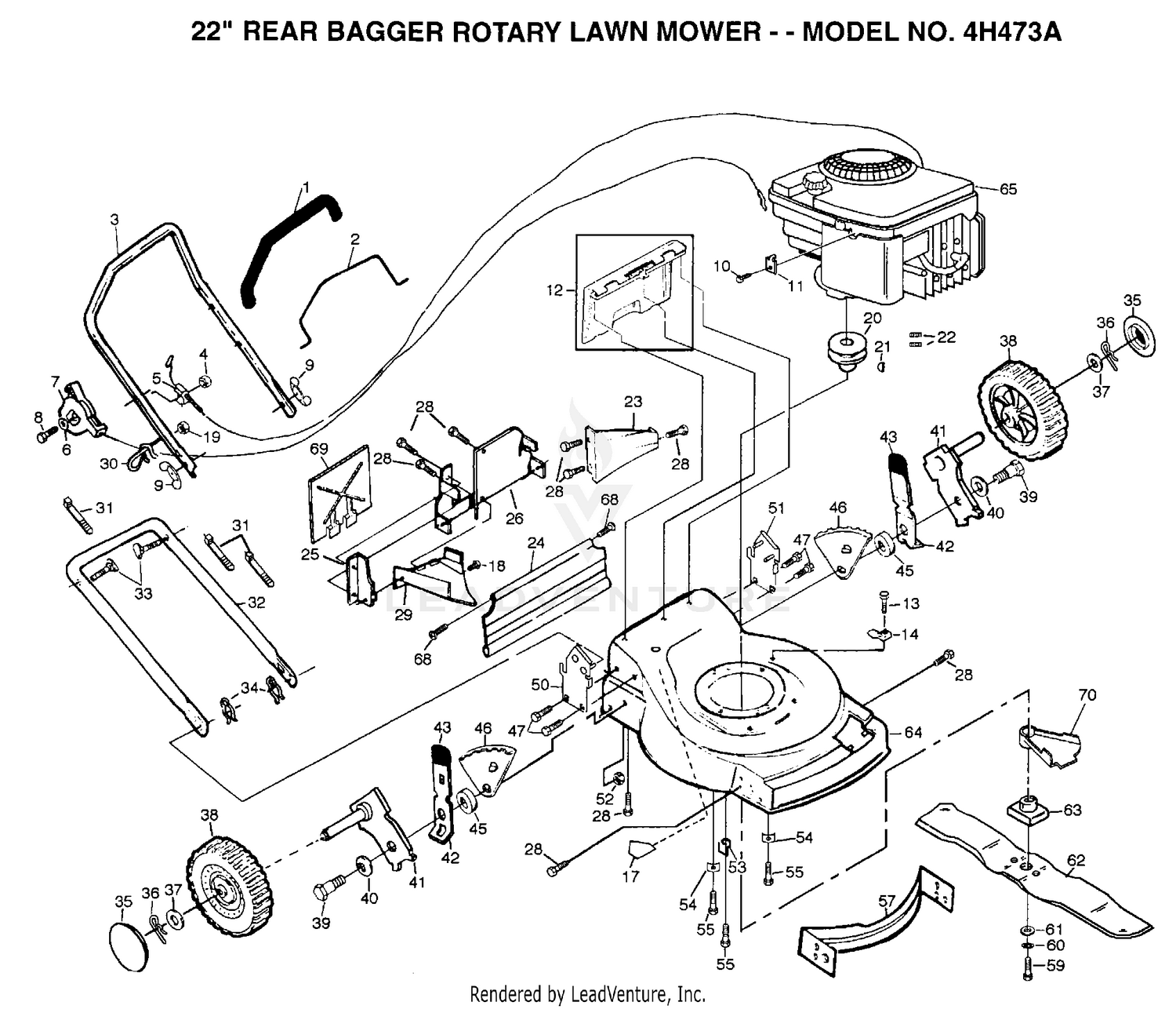 22" REAR BAGGER MOWER
