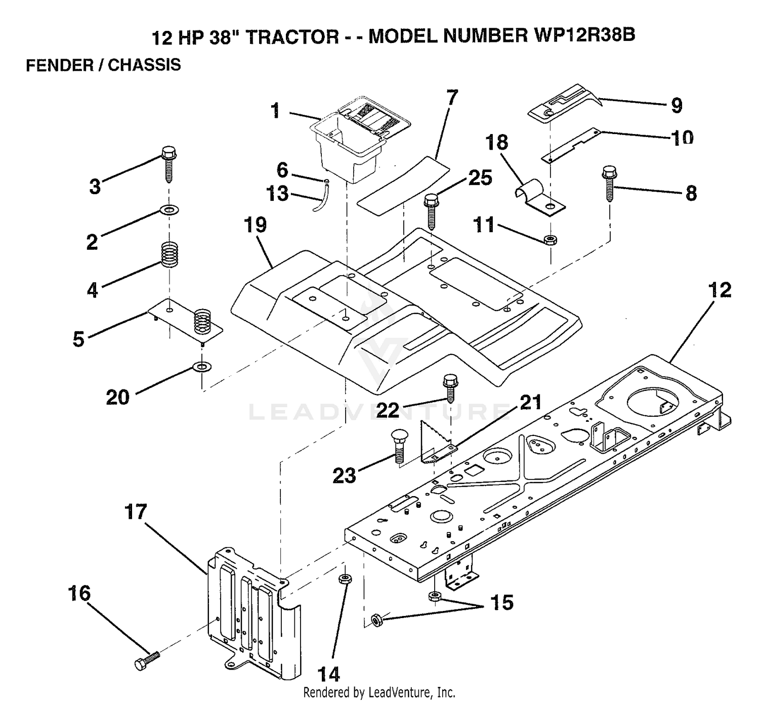 12 HP 38" FENDER CHASSIS