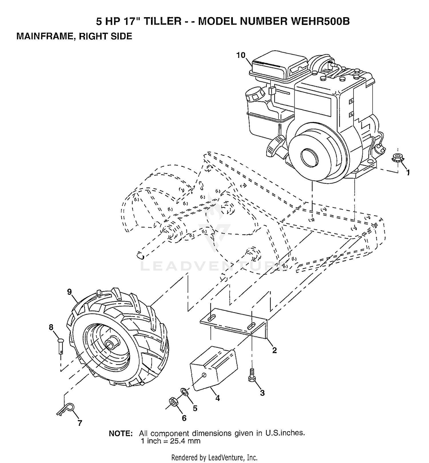 MAINFRAME-RIGHT SIDE/5 HP 17"