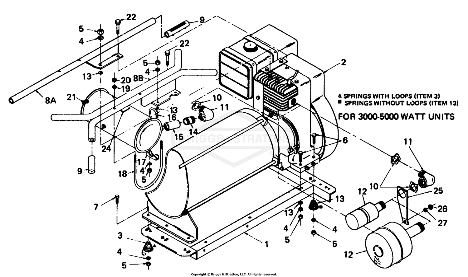 Muffler, Handle And Mounting Base No. 50775