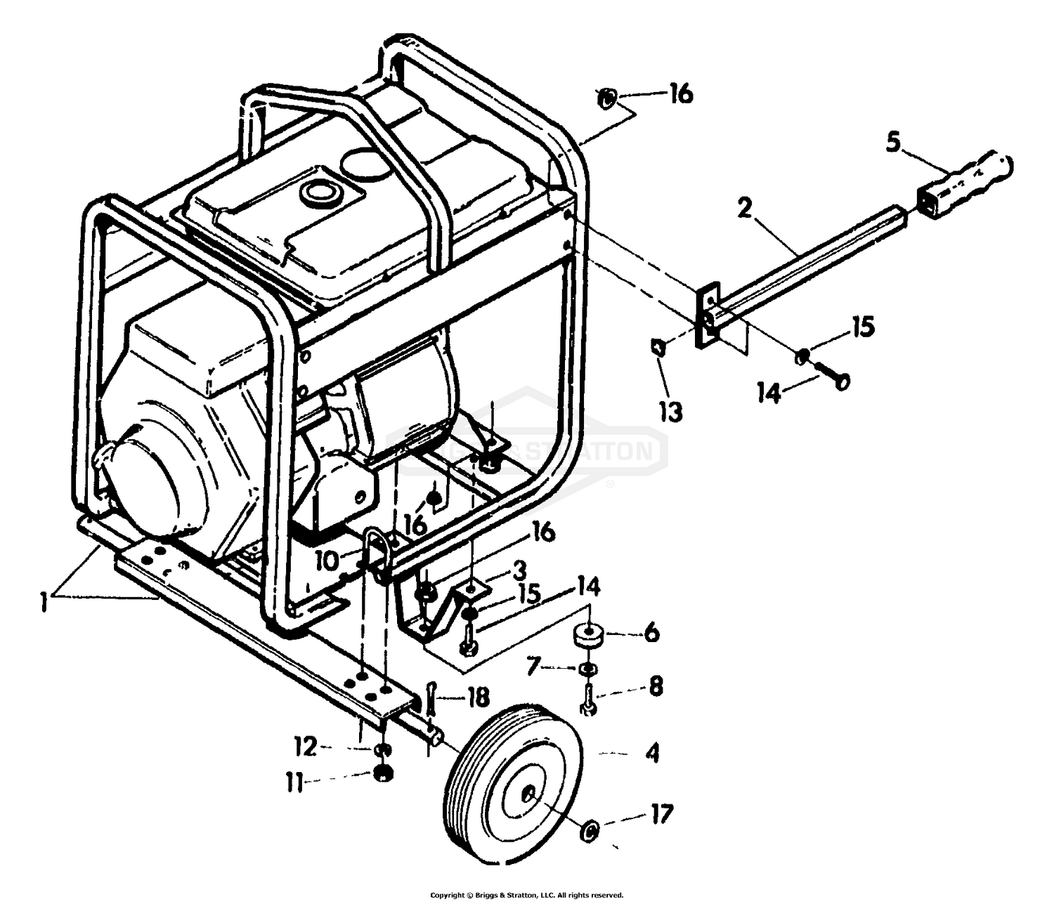 Instructions & Parts Portable Generator Wheel Kit