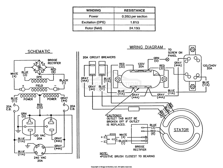 Briggs & Stratton 9450-0 - 580.327020, 5,000 Watt Craftsman ...