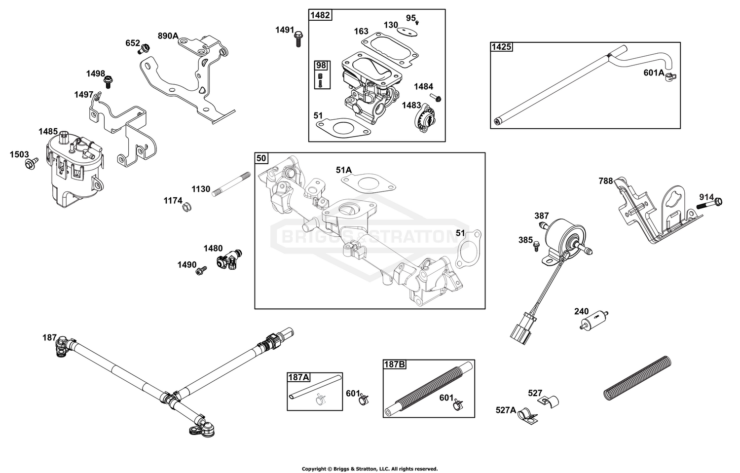 Throttle Body and Fuel Supply Group