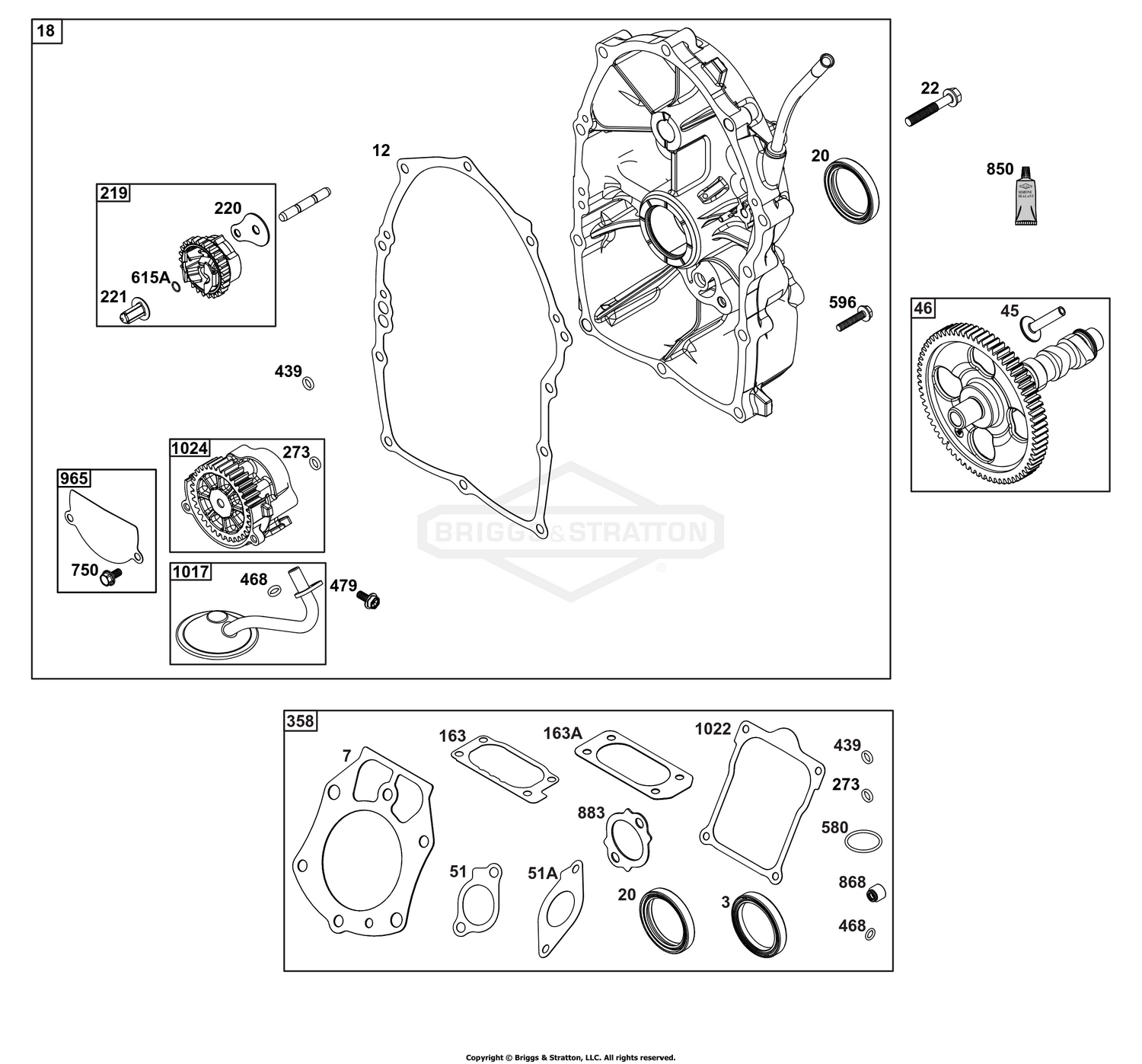 Crankcase Cover/Sump Group