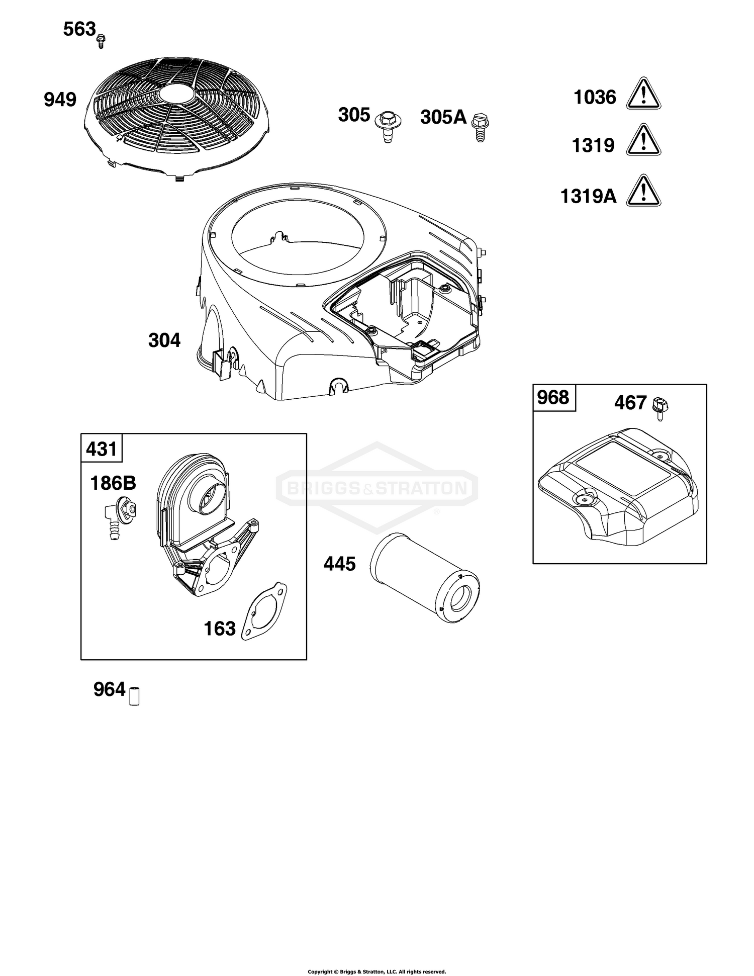 Blower Housing and Air Cleaner Group