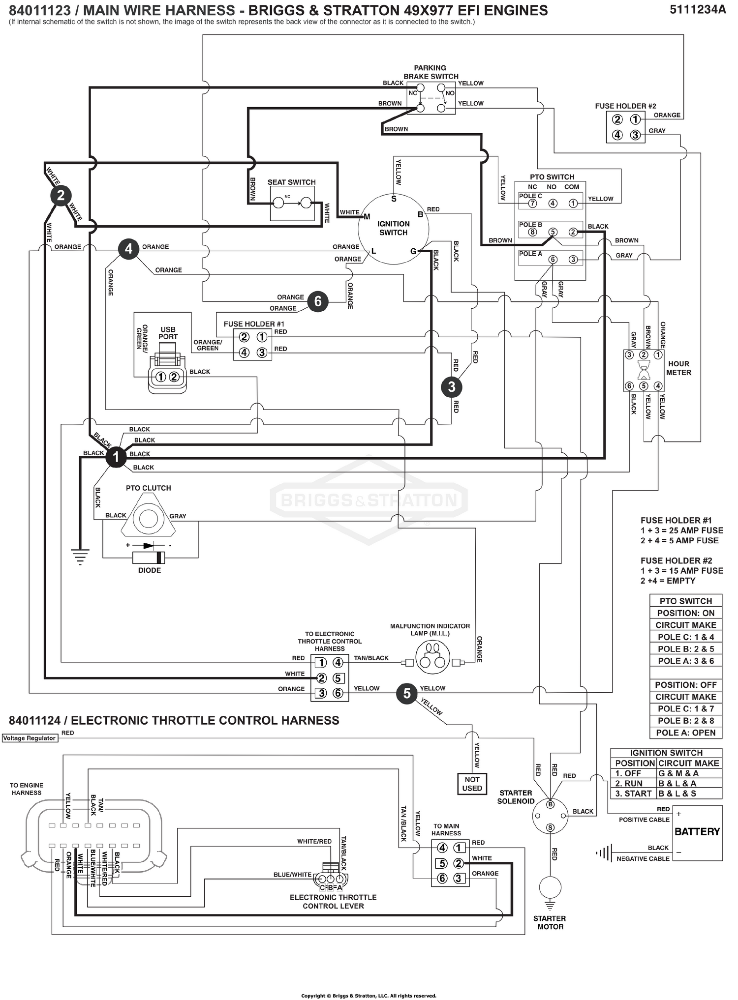 Electrical Schematic - Ign. Ground Circuit/Op Pres.  S/N: 4002328397 and above