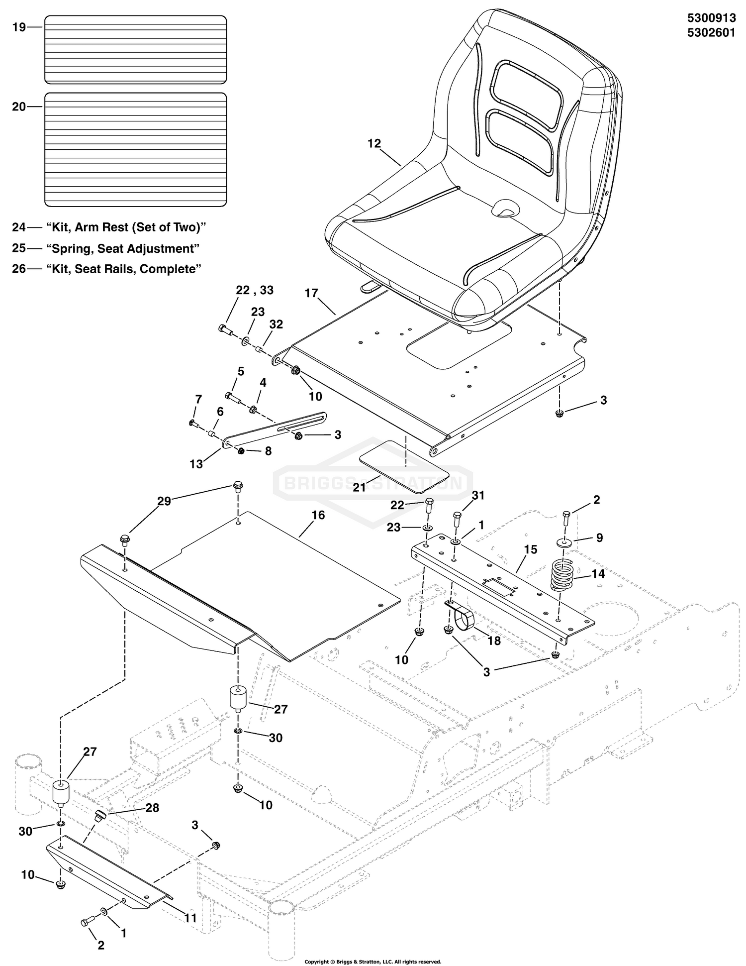 Seat Mount & Floor Group - S/N: 2016499706 & Below