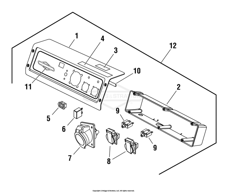 03802600 Briggs and Stratton Generator 6250A, 5,000 Watt PartsWarehouse