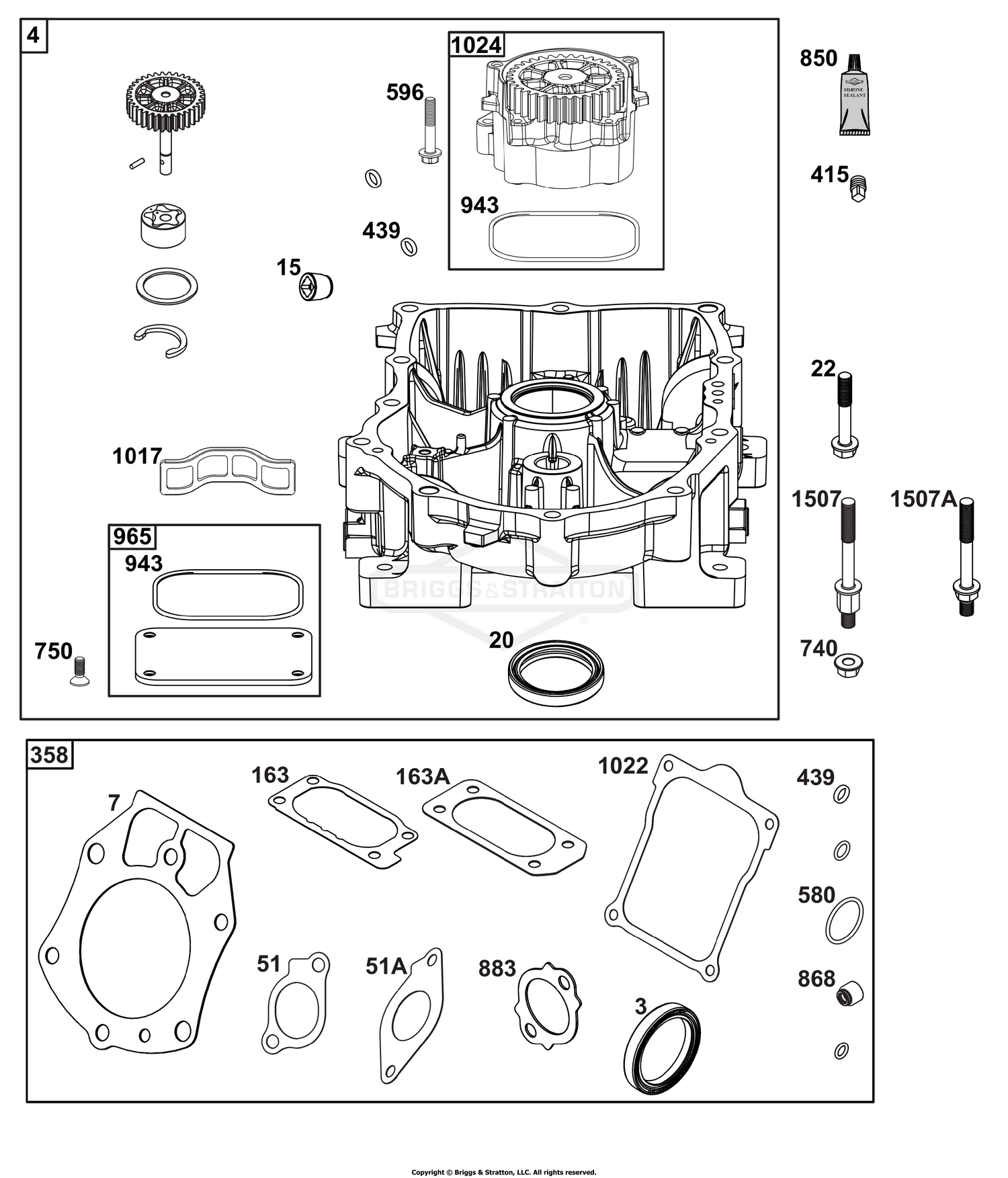 Crankcase Cover/Sump Group
