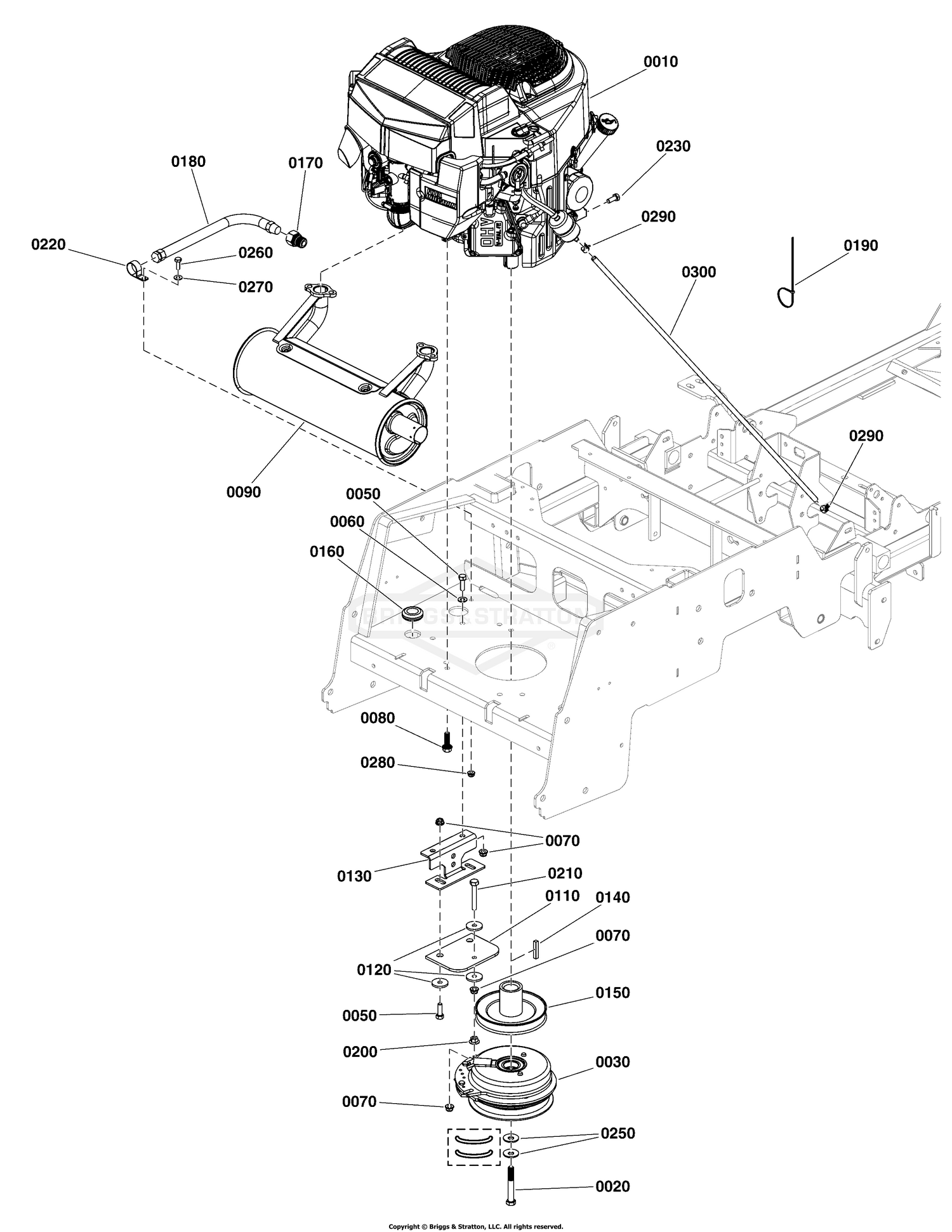 Engine & PTO Group - Kawasaki FT730V EFI