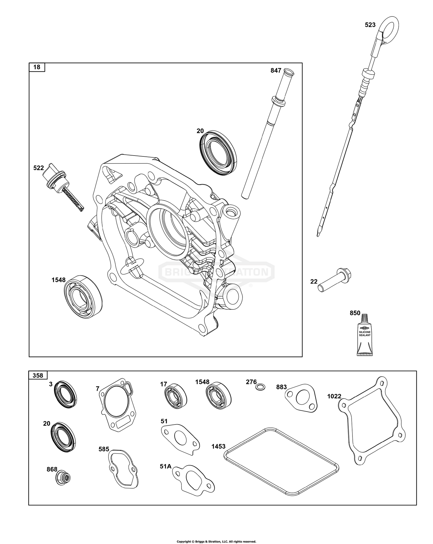 Crankcase Cover/Sump and Lubrication Group