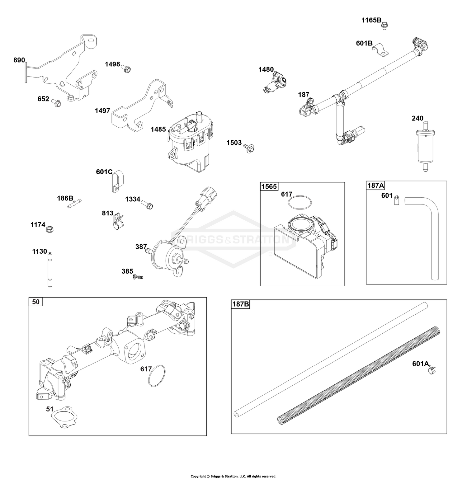 Throttle Body and Fuel Supply Group