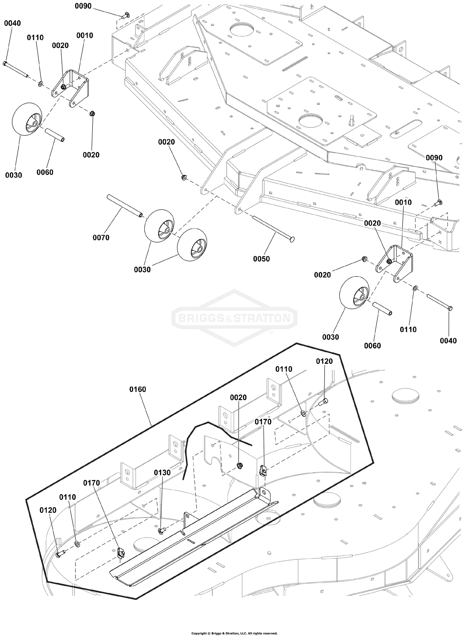 72" iCD+ Mower Deck Group - Rollers