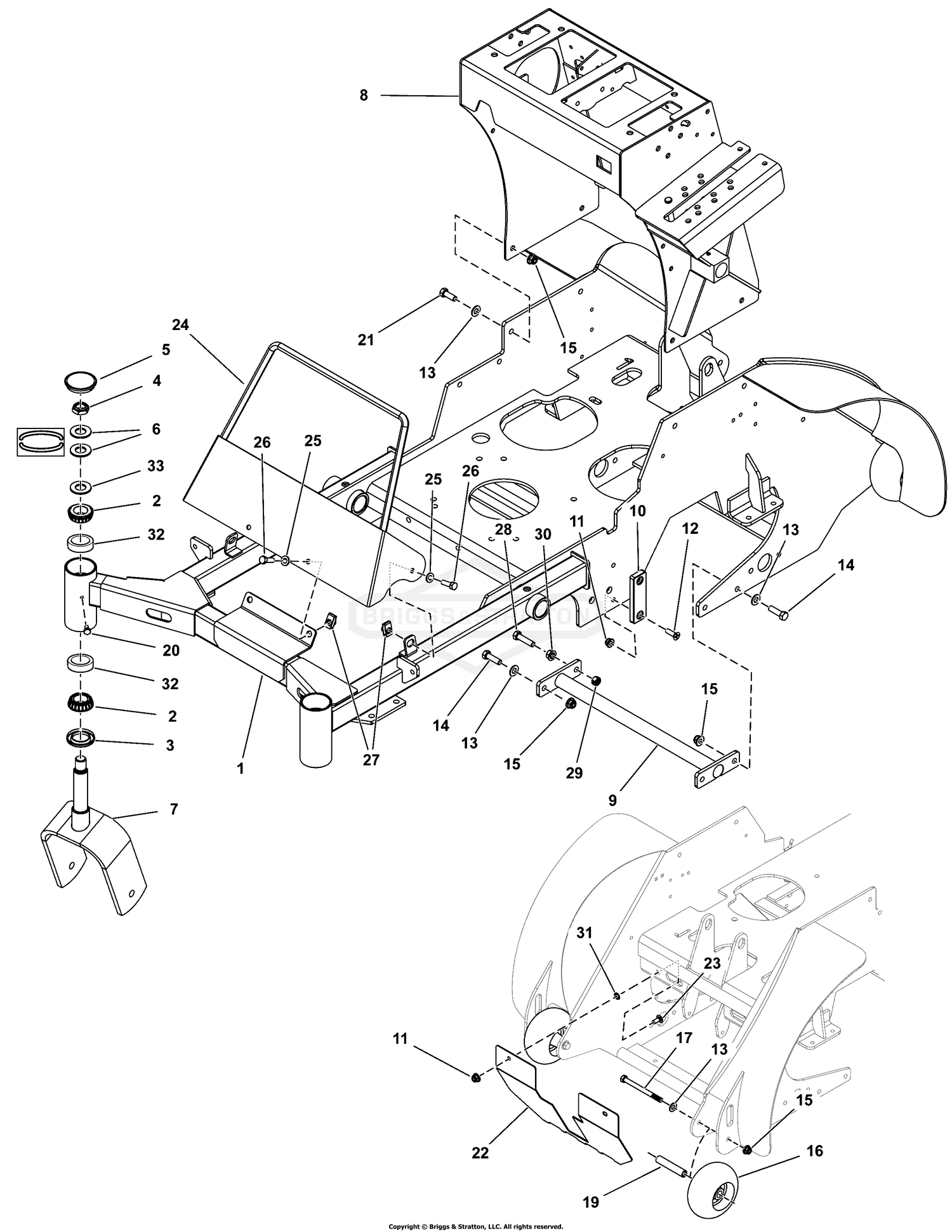 Main Frame & Front Casters Group
