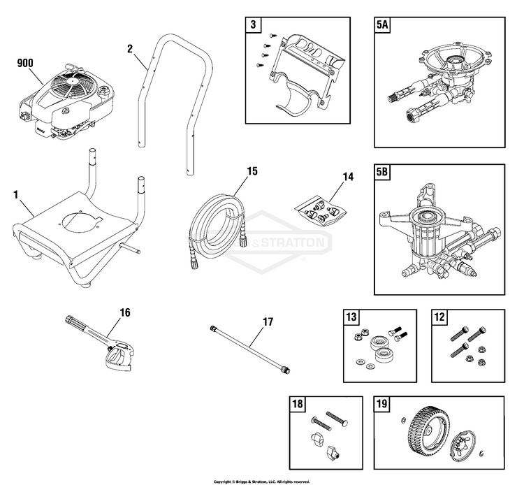0203890 Briggs and Stratton Pressure Washer 2,700 PSI PartsWarehouse