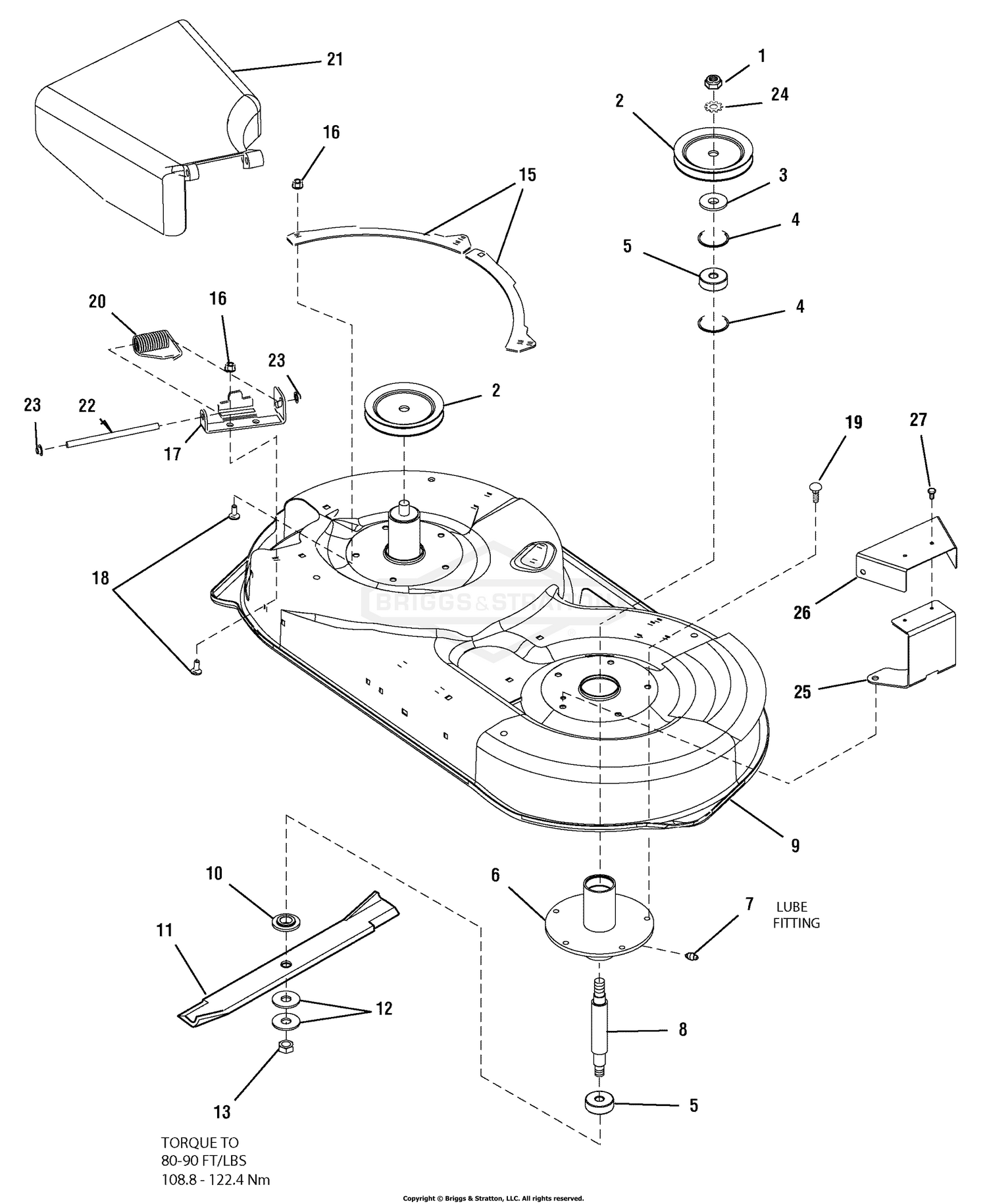 Snapper 38 inch deck belt online diagram