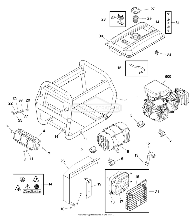 Mgrp3527 00 Briggs And Stratton Portable Generator Promax 35002700 Partswarehouse 9347